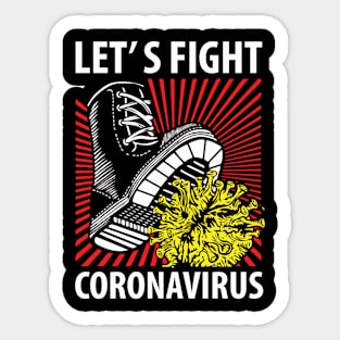 LET’S FIGHT CORONAVIRUS Sticker